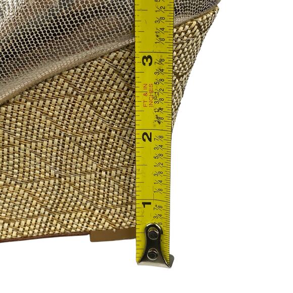 Lilly Pulitzer Women’s Resort Gold Open Toe Wedge Size US 9.5 - Picture 11 of 11